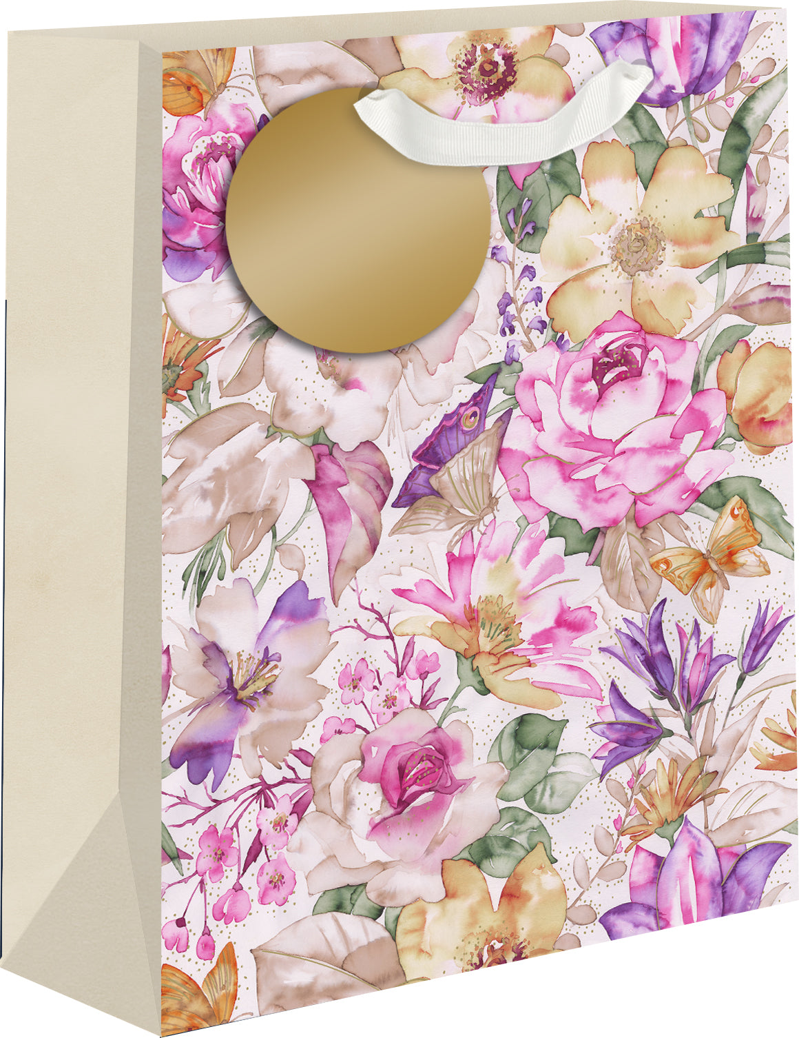 Med Gift Bags - Pink Flowers